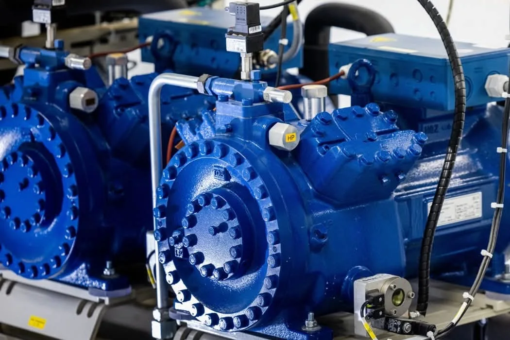 Industrial refrigeration compressors